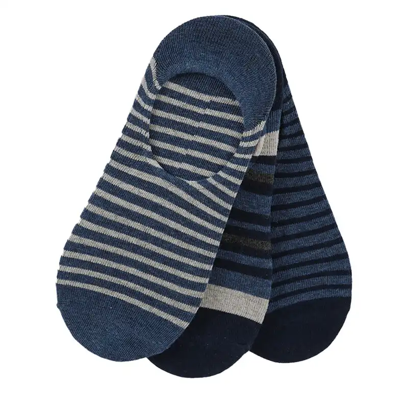 111508-460_A 3Pk Mens Non Terry No Show Navy Combo – Image 1