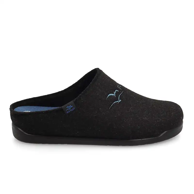 46747FZ-2223_A Cloth Man Slipper Black – Image 1