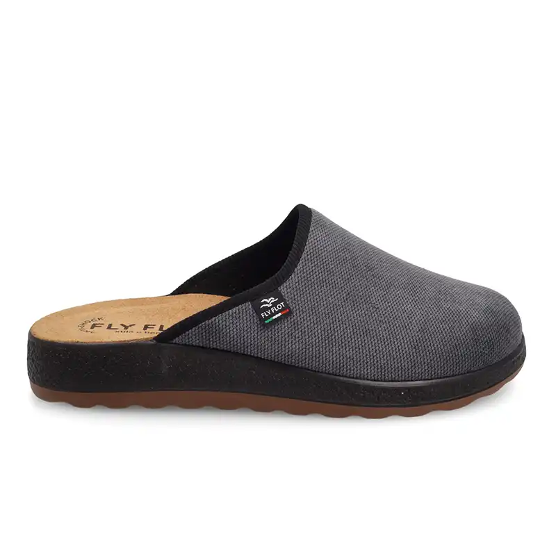 52752ML-2512_A Cloth Man Slipper Grey – Image 1