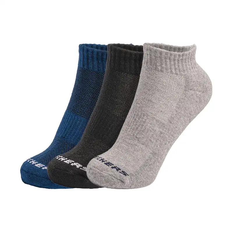 S111035-992_A 3Pk Unisex 1/2 Terry Qtr Crew Black / Multi – Image 1