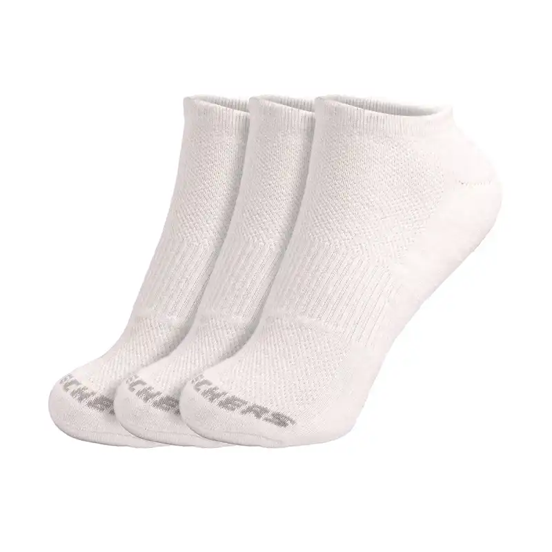 S111102-100_A 3Pk Unisex 1/2 Terry No Show White / Traditional – Image 1