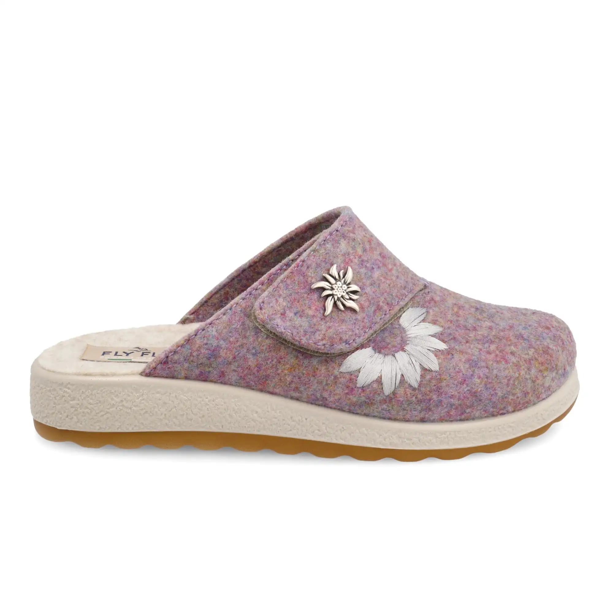 51Y10FR-6386_A Cloth Woman Slipper Dark Lilac – Image 1