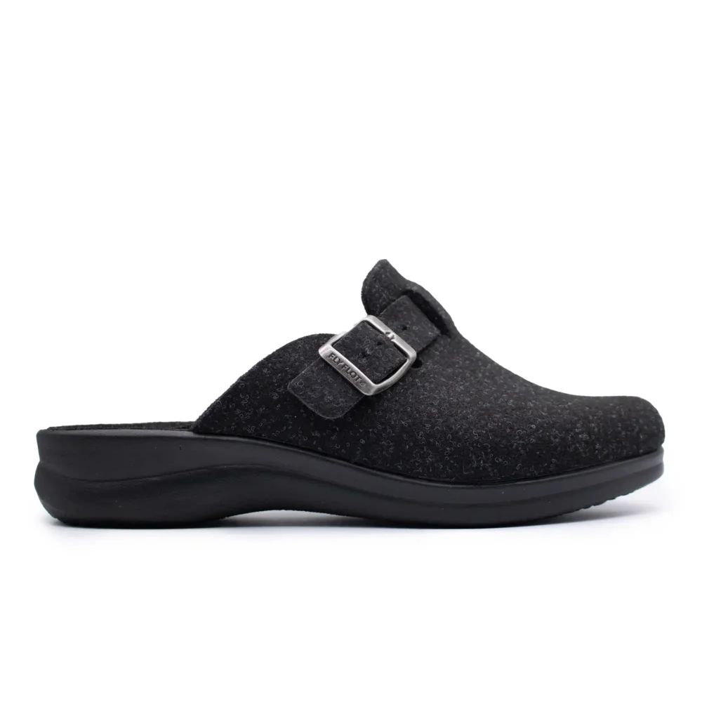 Cloth Woman Slipper Black