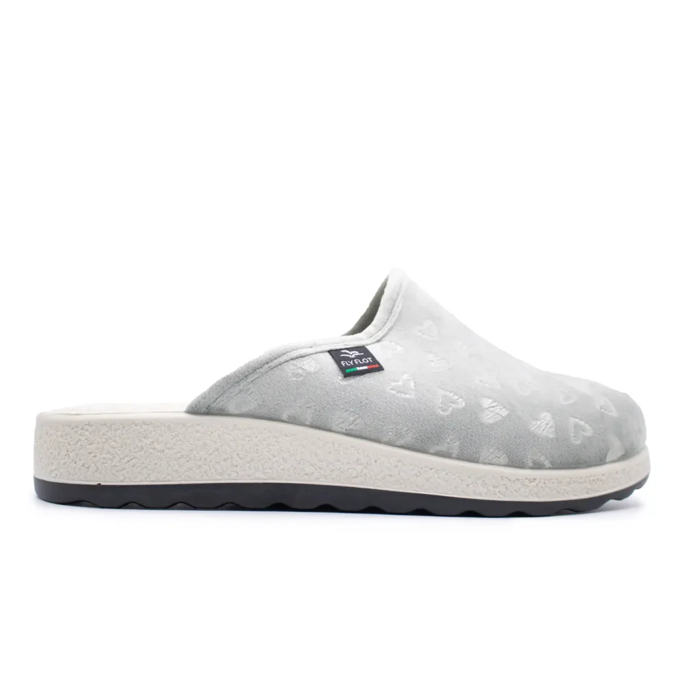 Cloth Woman Slipper Light Grey