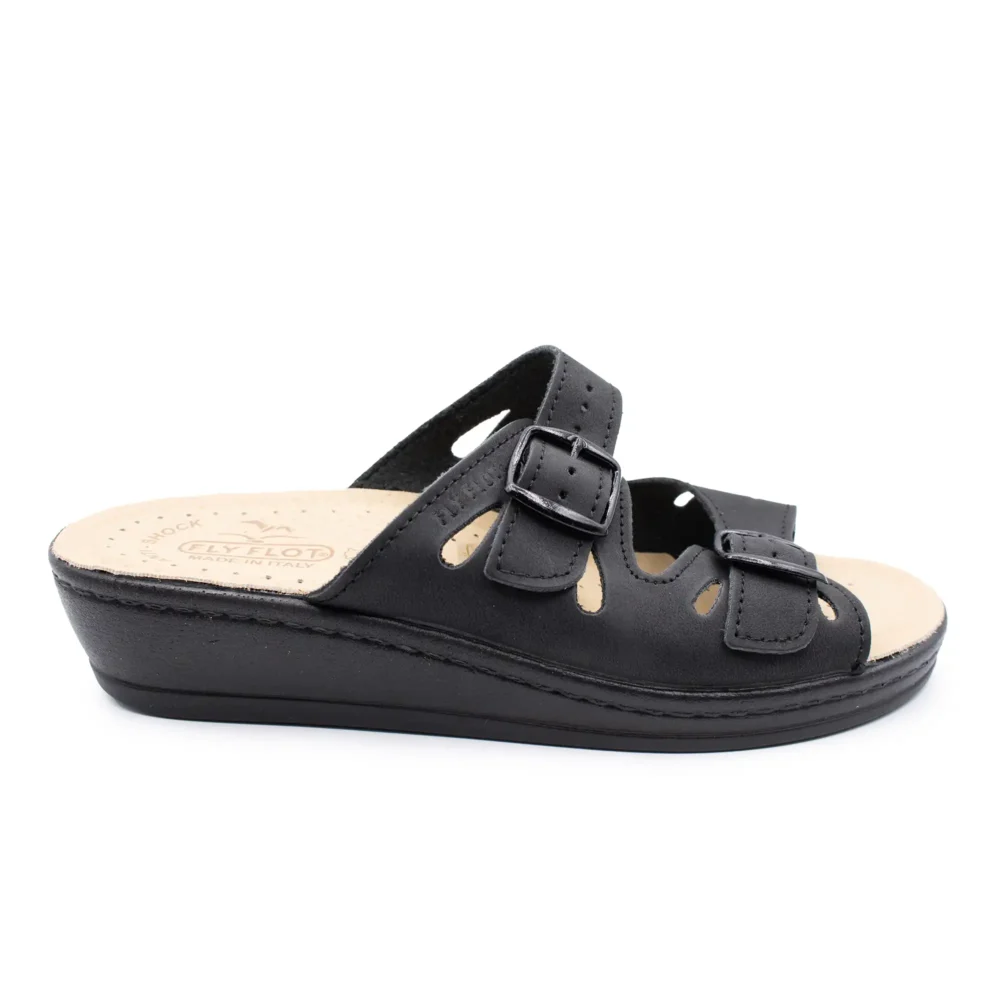 Synthetic Woman Slipper Black