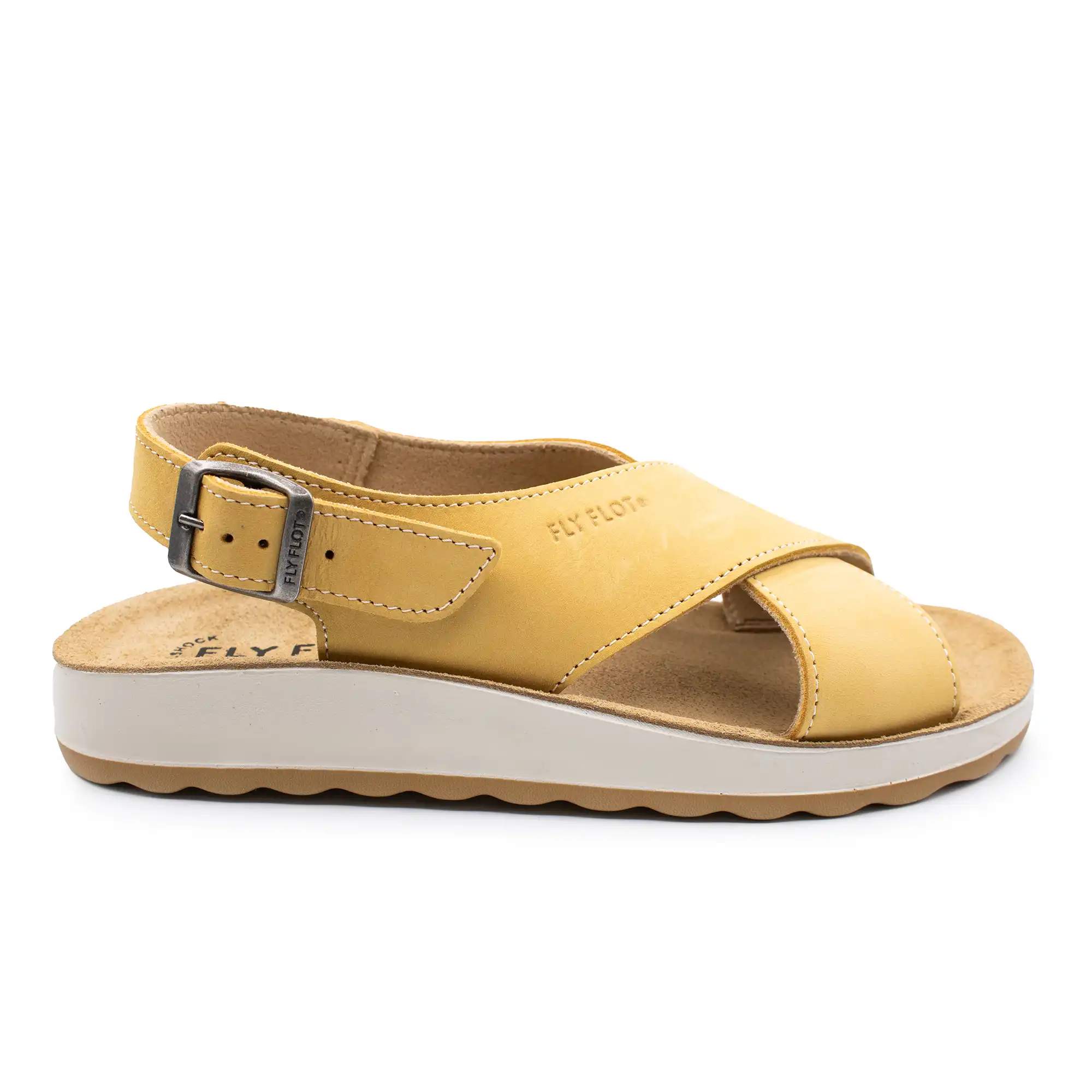 77G69QC-6323_A Leather Woman Sandal Yellow – Image 1