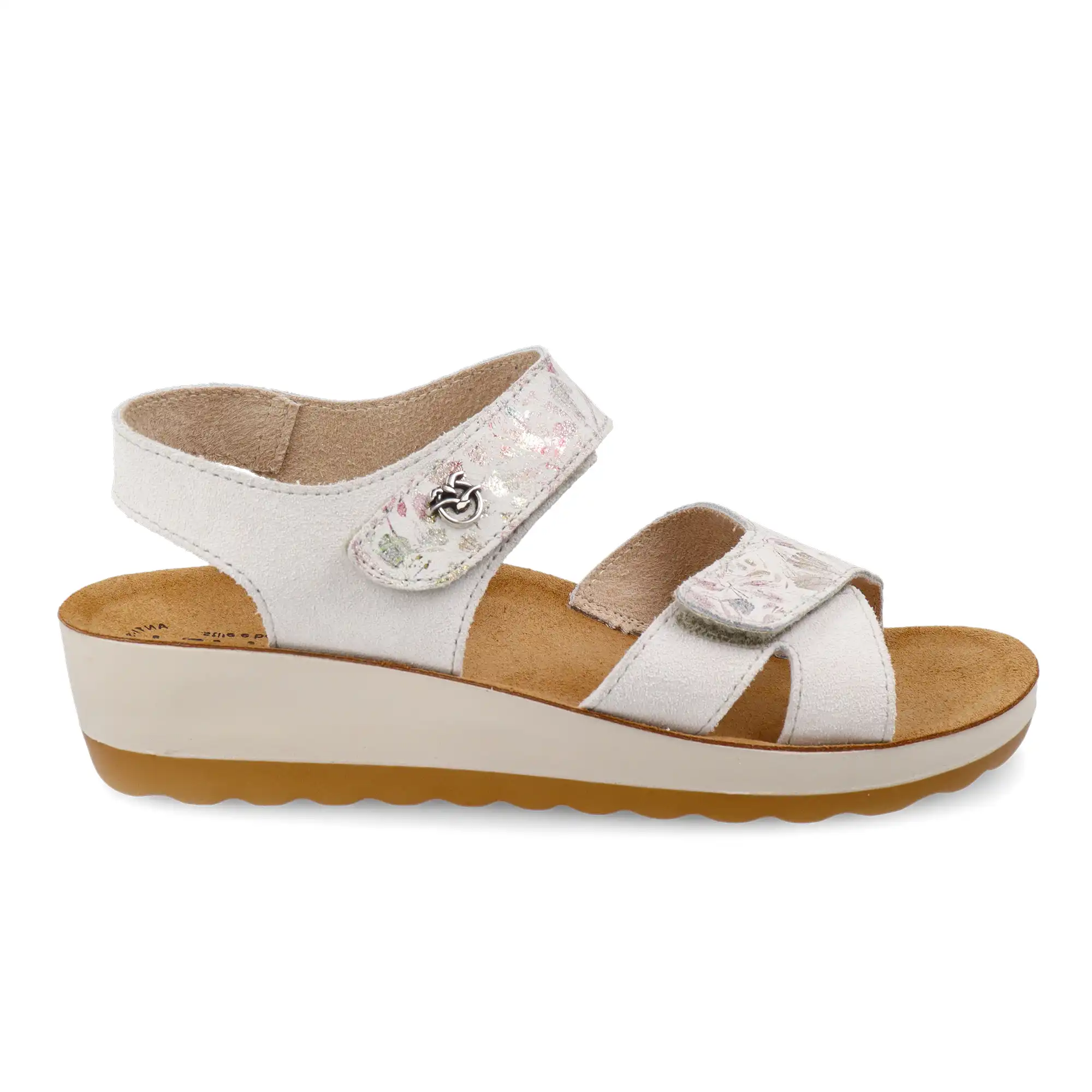 42K92SC-6351_A Leather Woman Sandal Light Grey – Image 1