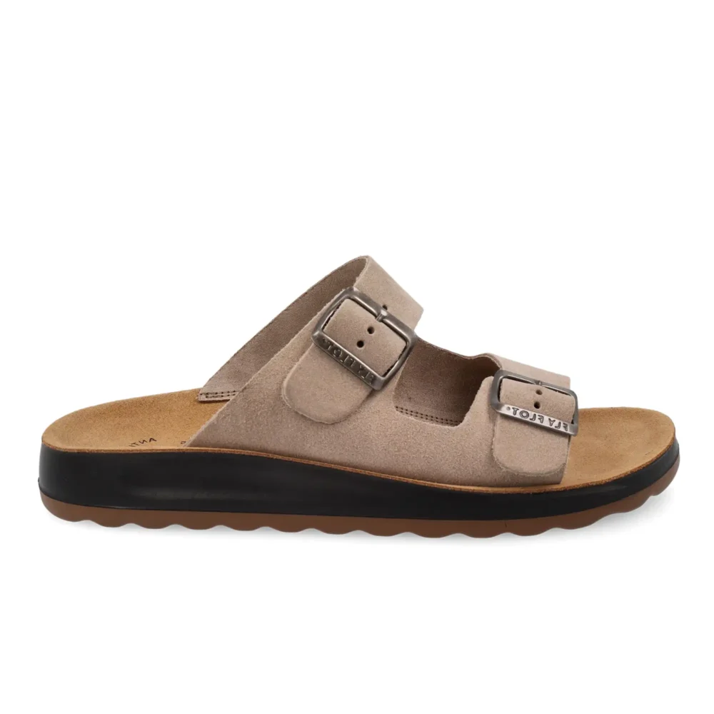 Leather Man Slipper Taupe