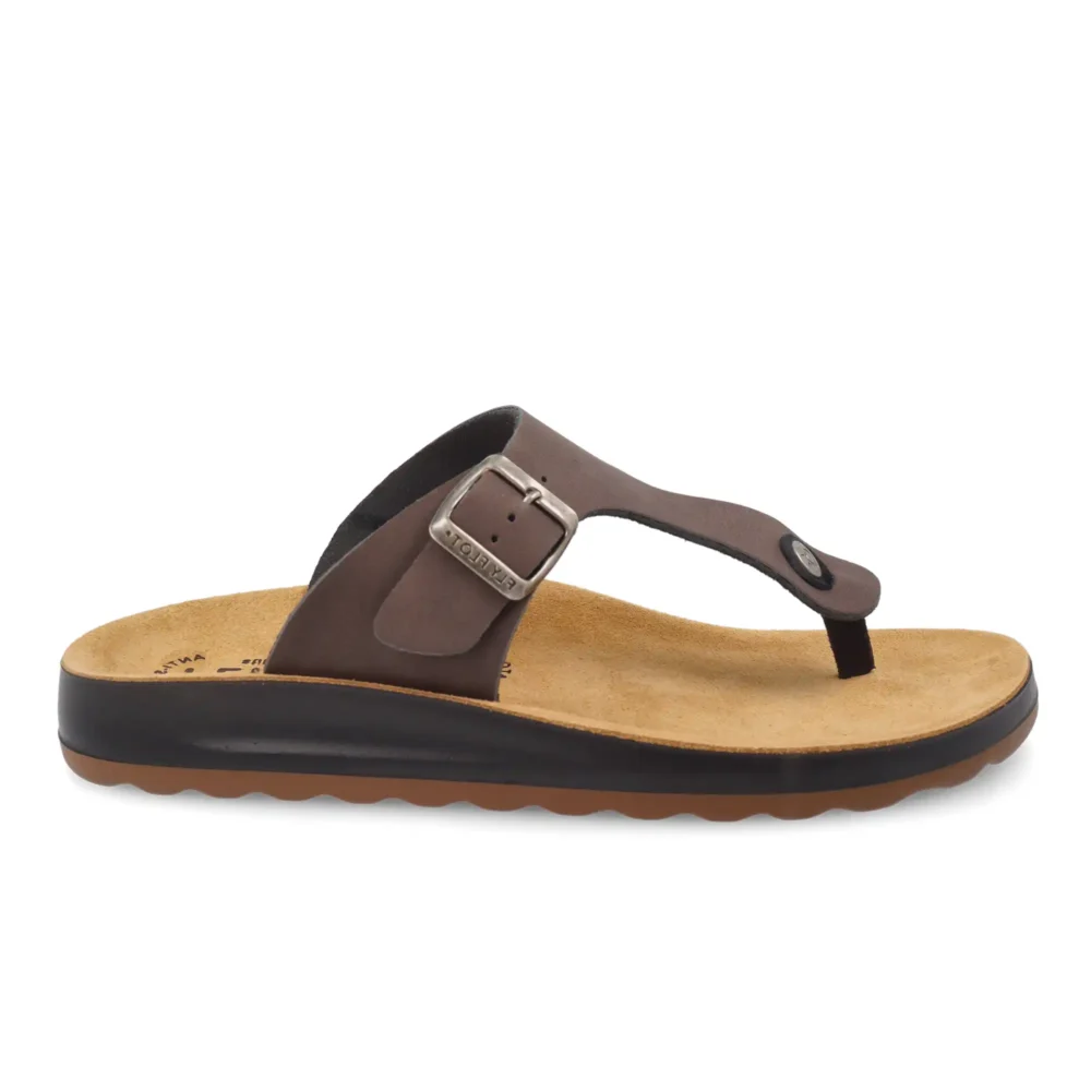 Synthetic Man Slipper Dark-Brown