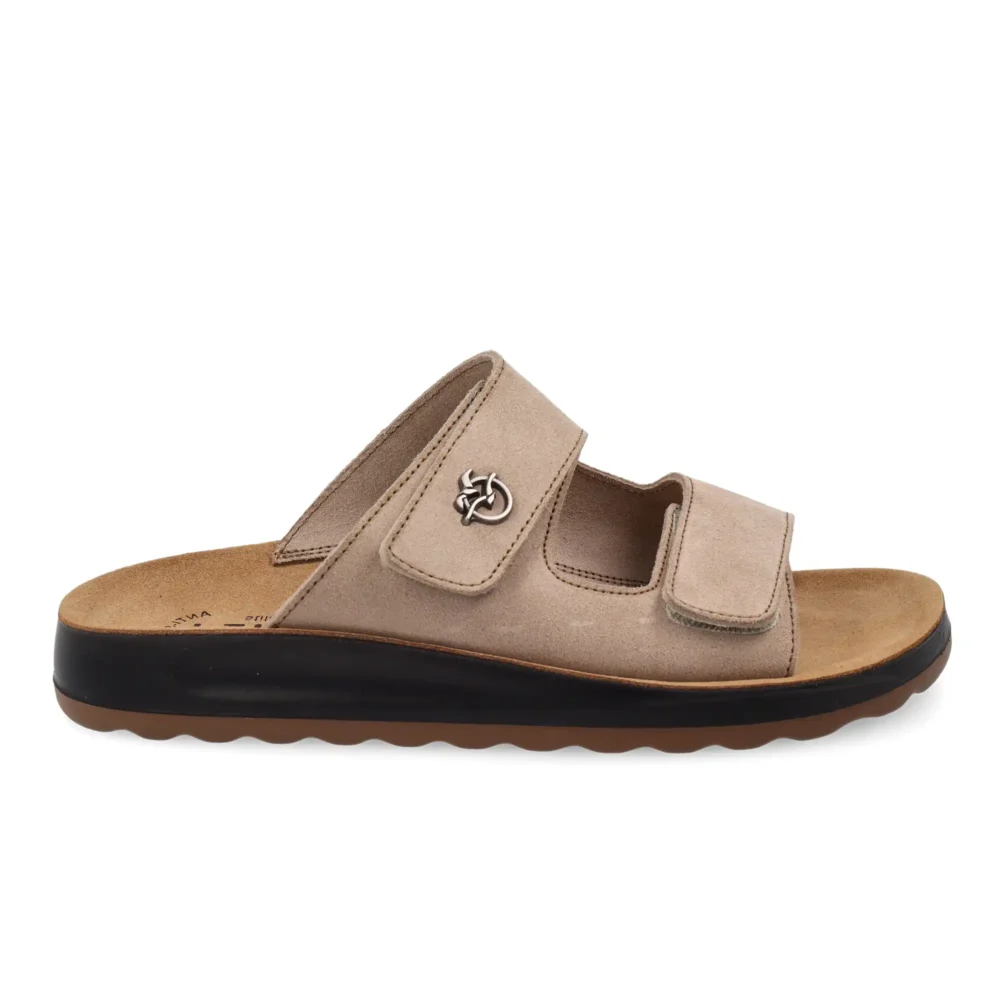 Leather Man Slipper Taupe