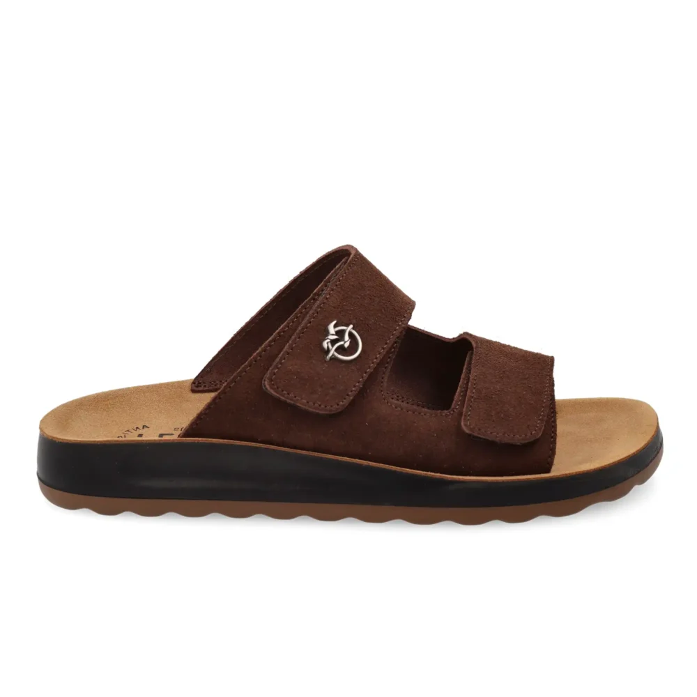 Leather Man Slipper Dark-Brown