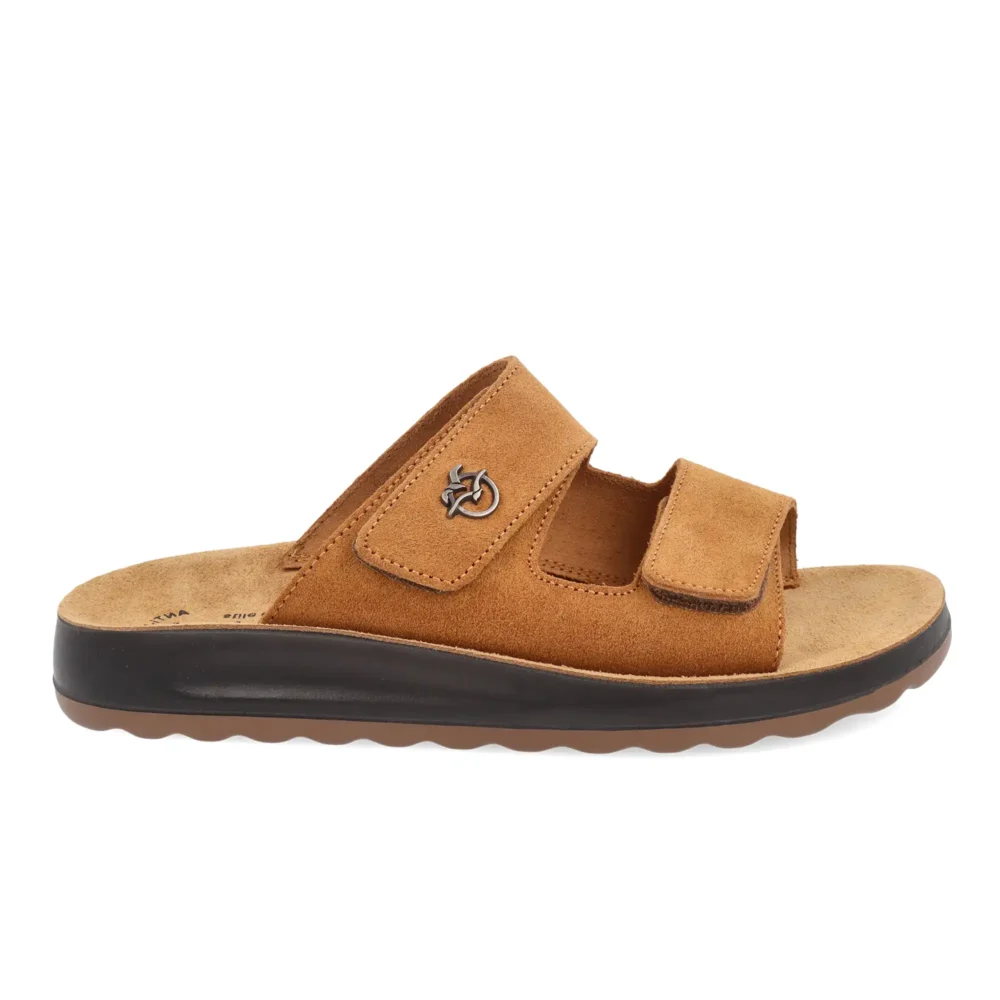 Leather Man Slipper Tan