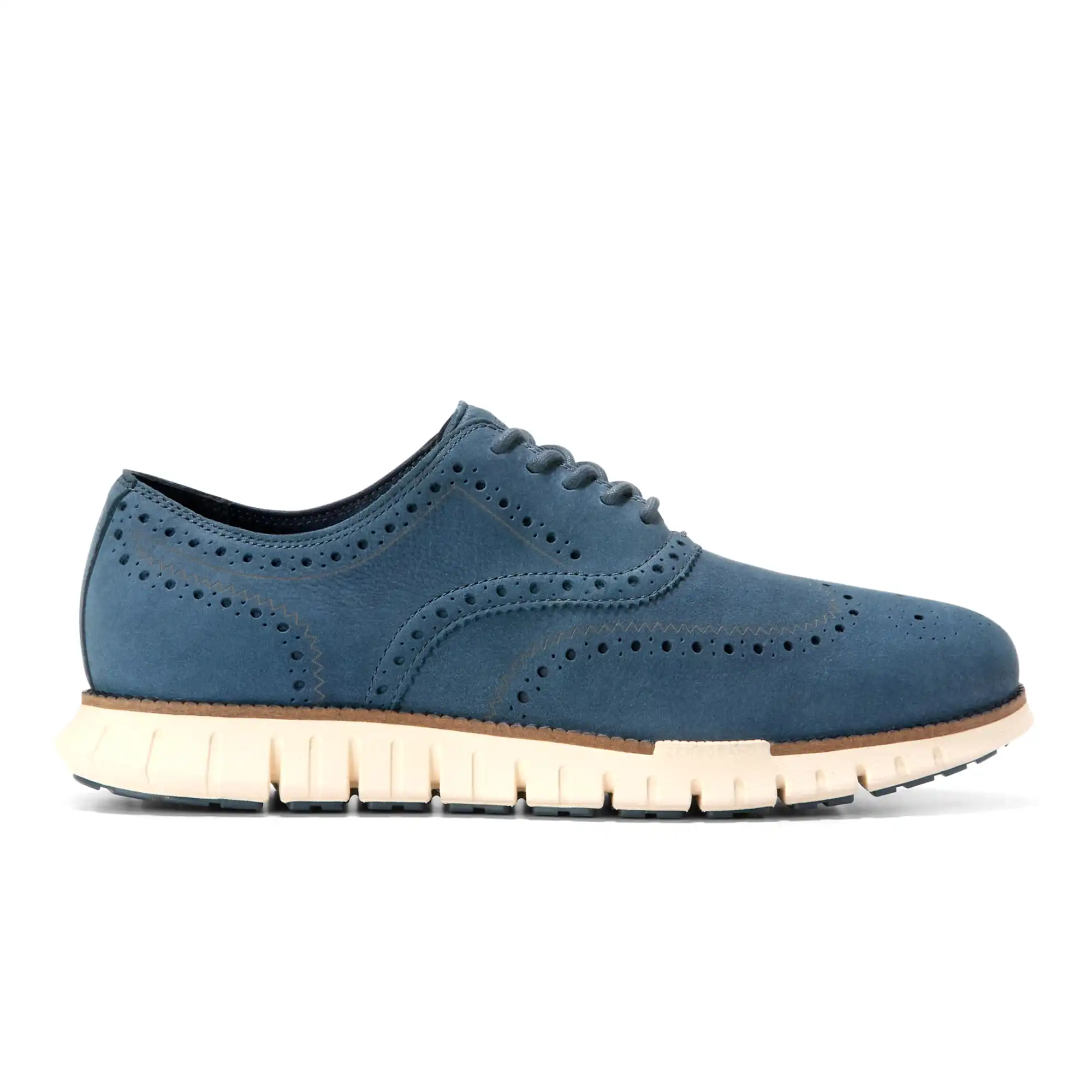 C40502_A Zerogrand Remastered Wingtip Oxford Big Dipper Nubuck Ch Natural Ivory – Image 1