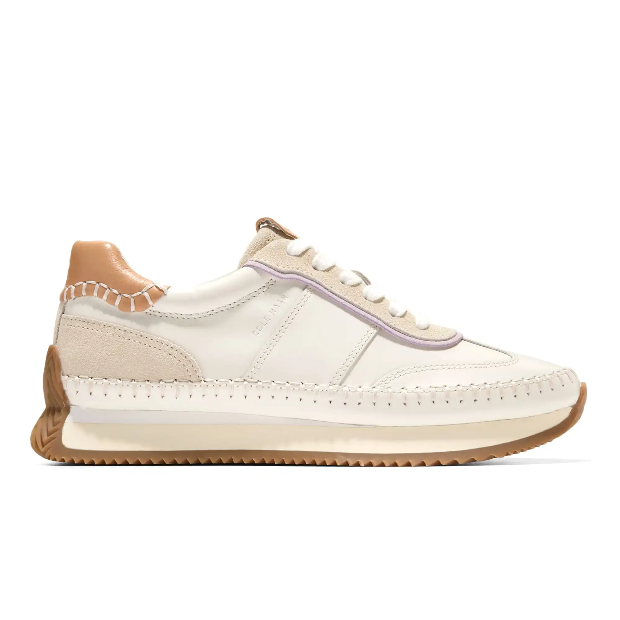 W32589_A Grandpro Premier Runners Ivory Thistle Biscuit Vanilla Custard Suede – Image 1