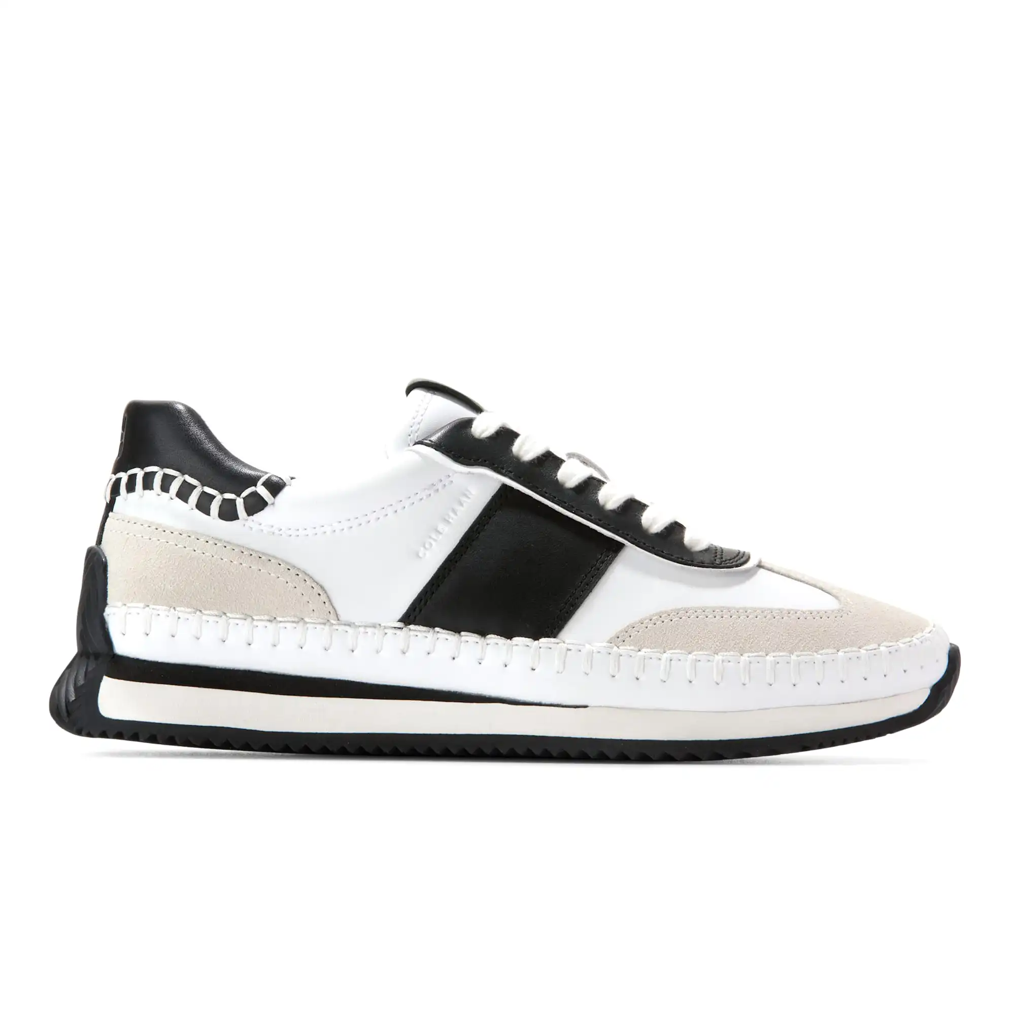 W33645_A Grandpro Premier Runners White Black Silver Bich Suede Black-White – Image 1