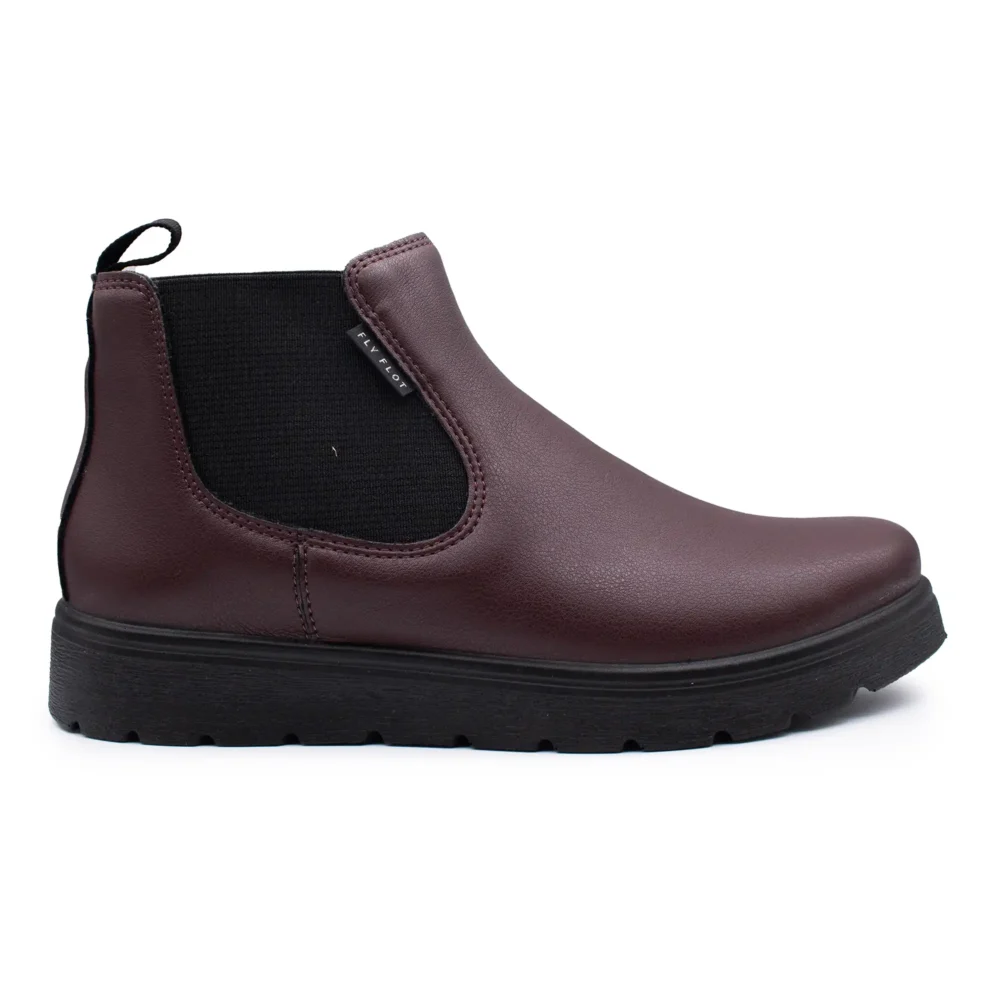Synthetic Woman Ankle Boot Plum