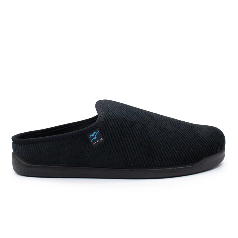 Cloth Man Slipper Black
