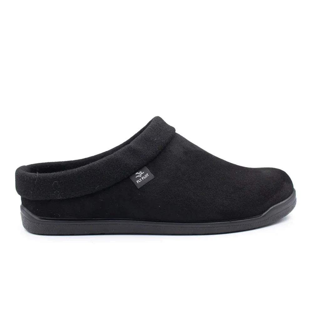 Cloth Man Slipper Black