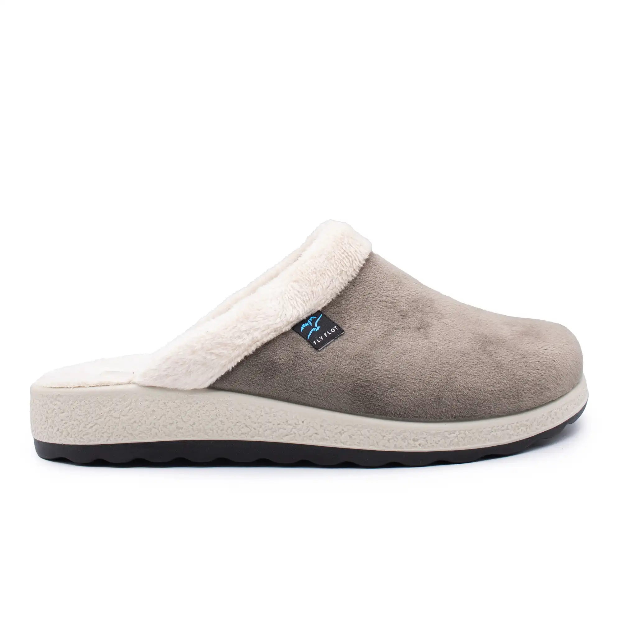 51X20PM-6404_A Cloth Woman Slipper Taupe – Image 1