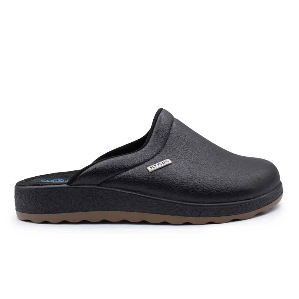 Synthetic Man Slipper Black