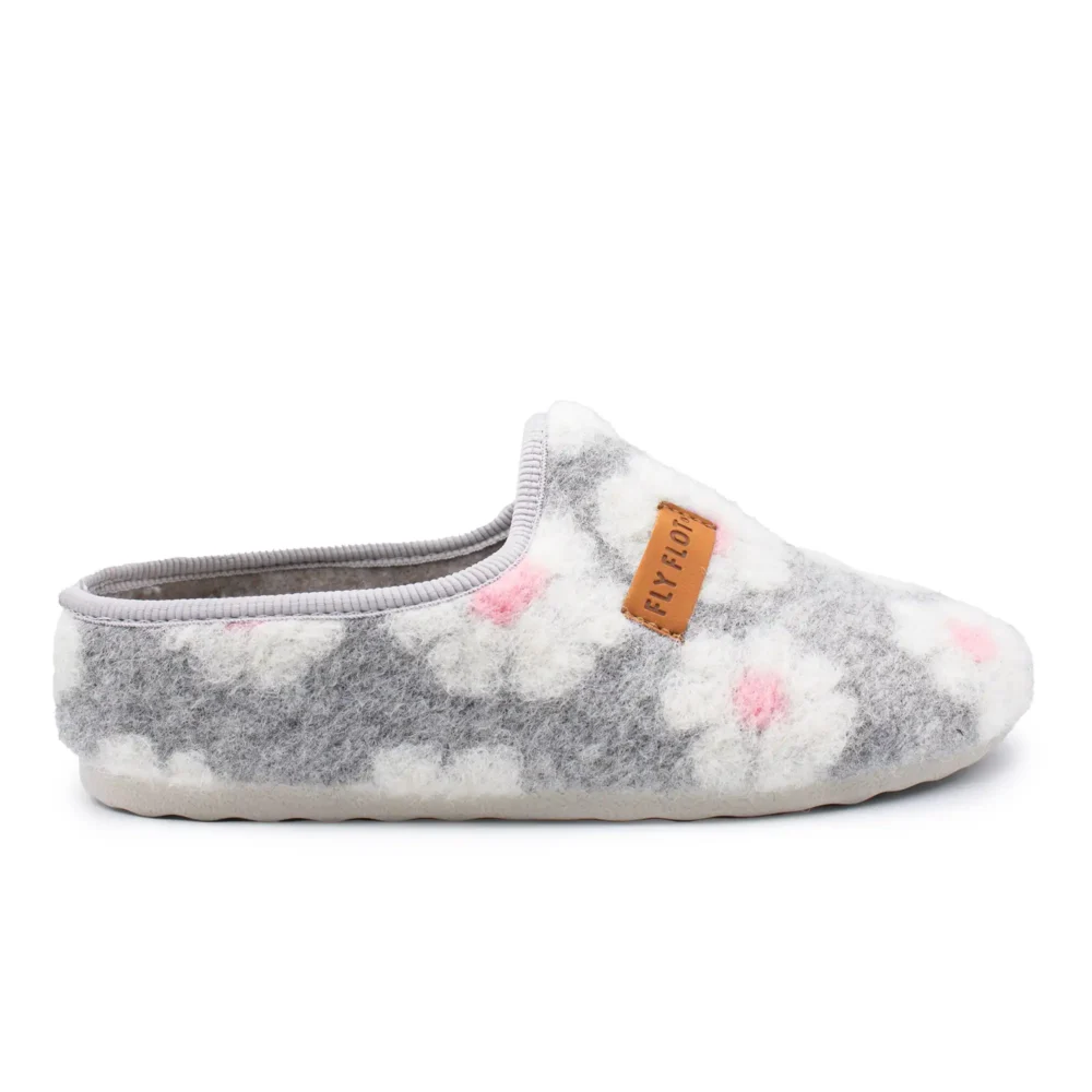 Cloth Woman Slipper Grey