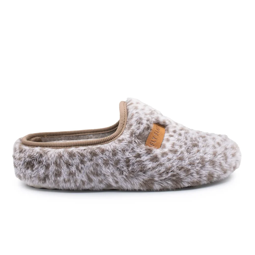 Cloth Woman Slipper Brown