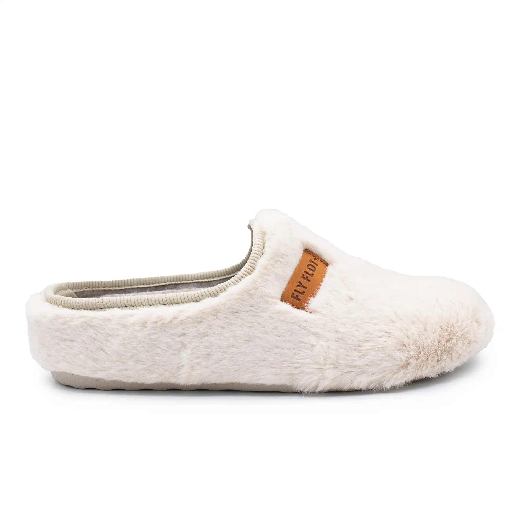 89X93IZ-6009_A Cloth Woman Slipper Beige – Image 1