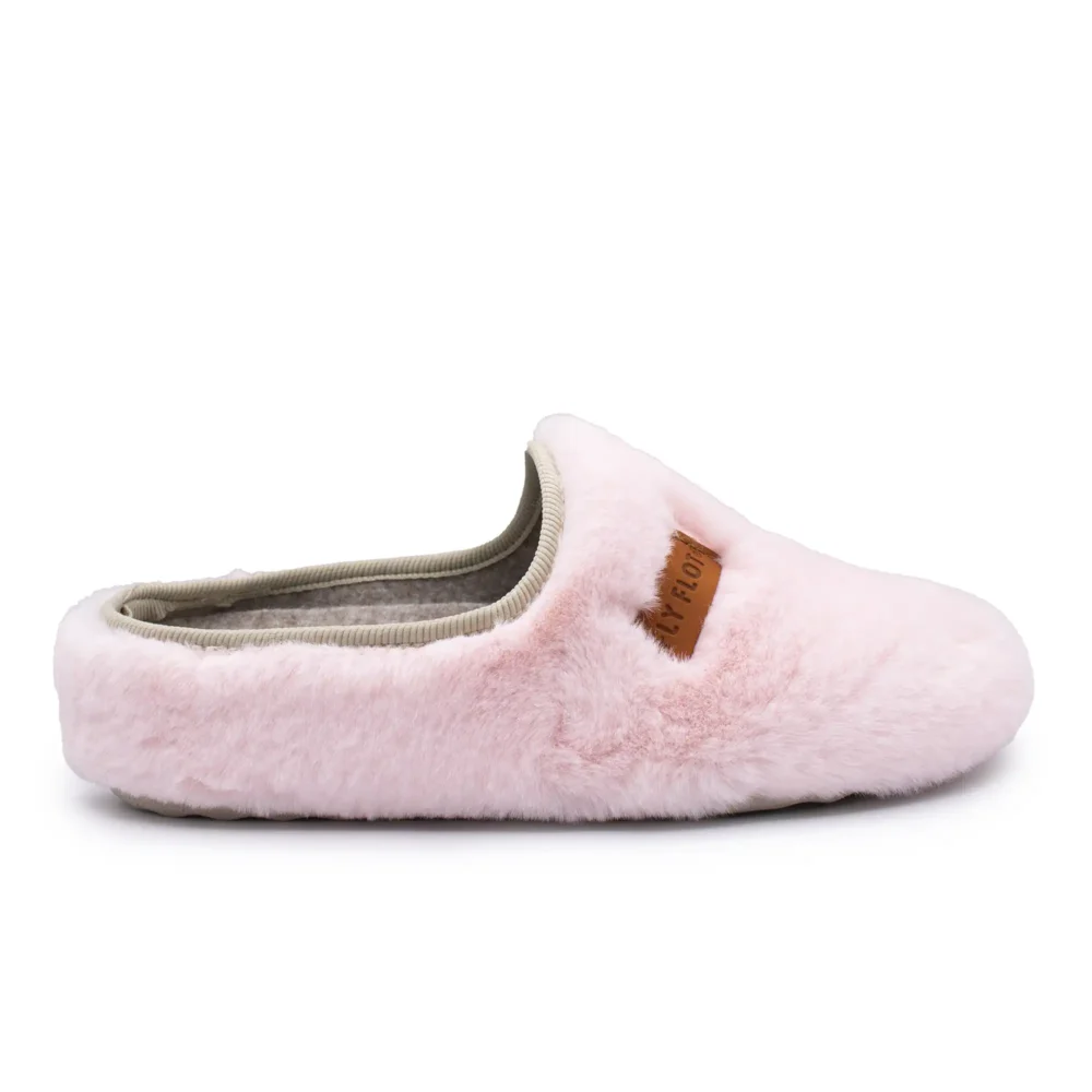 Cloth Woman Slipper Deep Pink