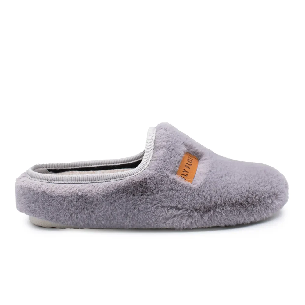 Cloth Woman Slipper Grey