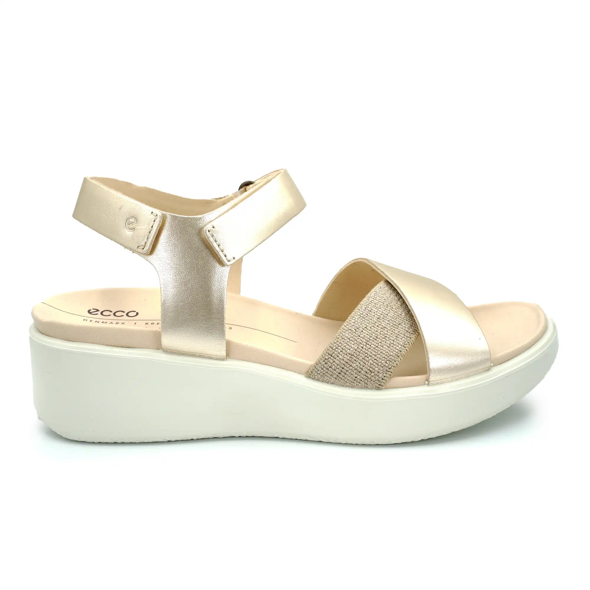 27332301688_A Ecco Flowt Wedge Lx W Pure Wh Gold – Image 1