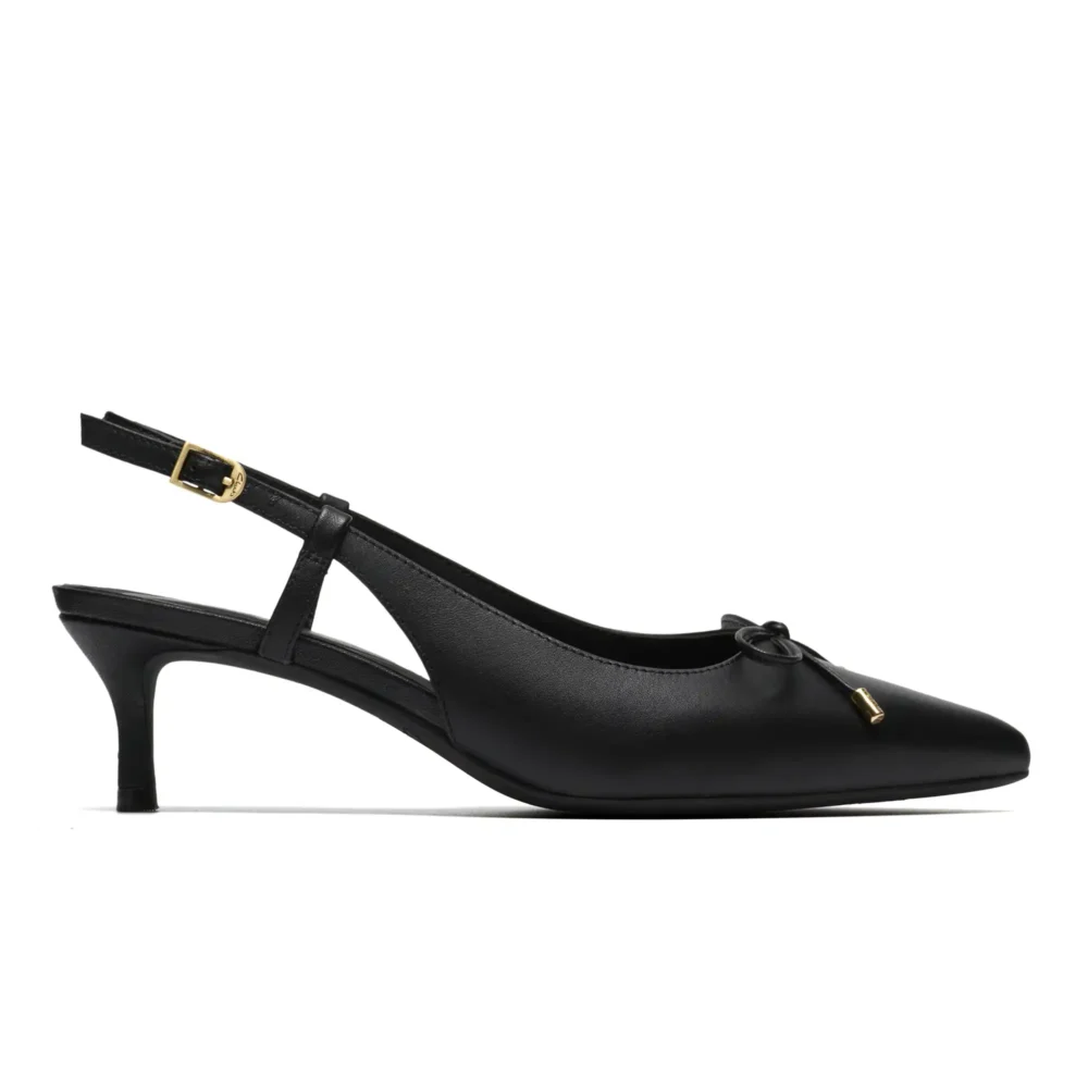 Zarey Bow Black Leather
