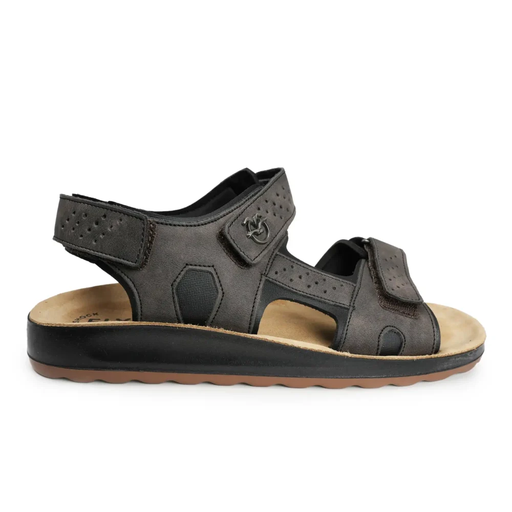 Synthetic Man Sandal Dark-Brown